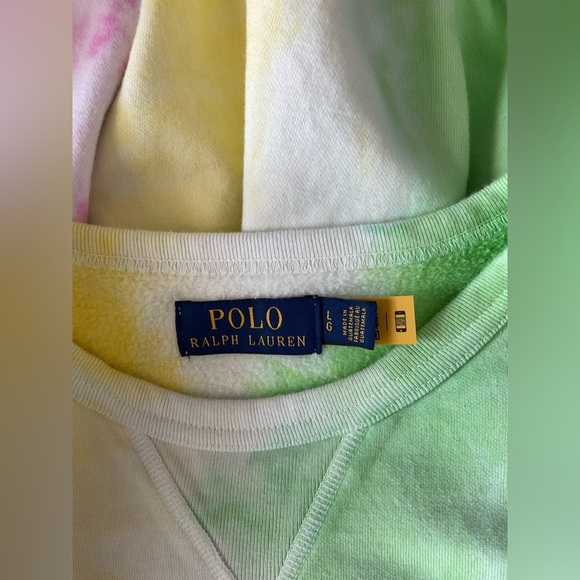 Ralph Lauren Pink and Yellow Tie-Dye Sweatshirt - Picture 4 of 7